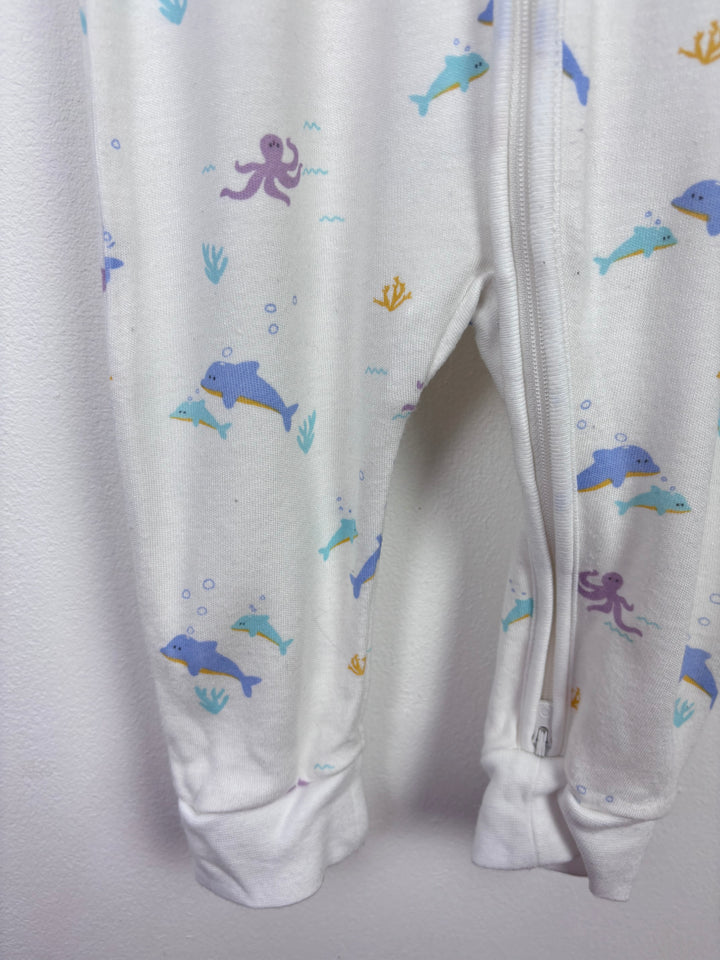 Mori Under The Sea Zipper Romper 9-12 Months-Rompers-Second Snuggle Preloved