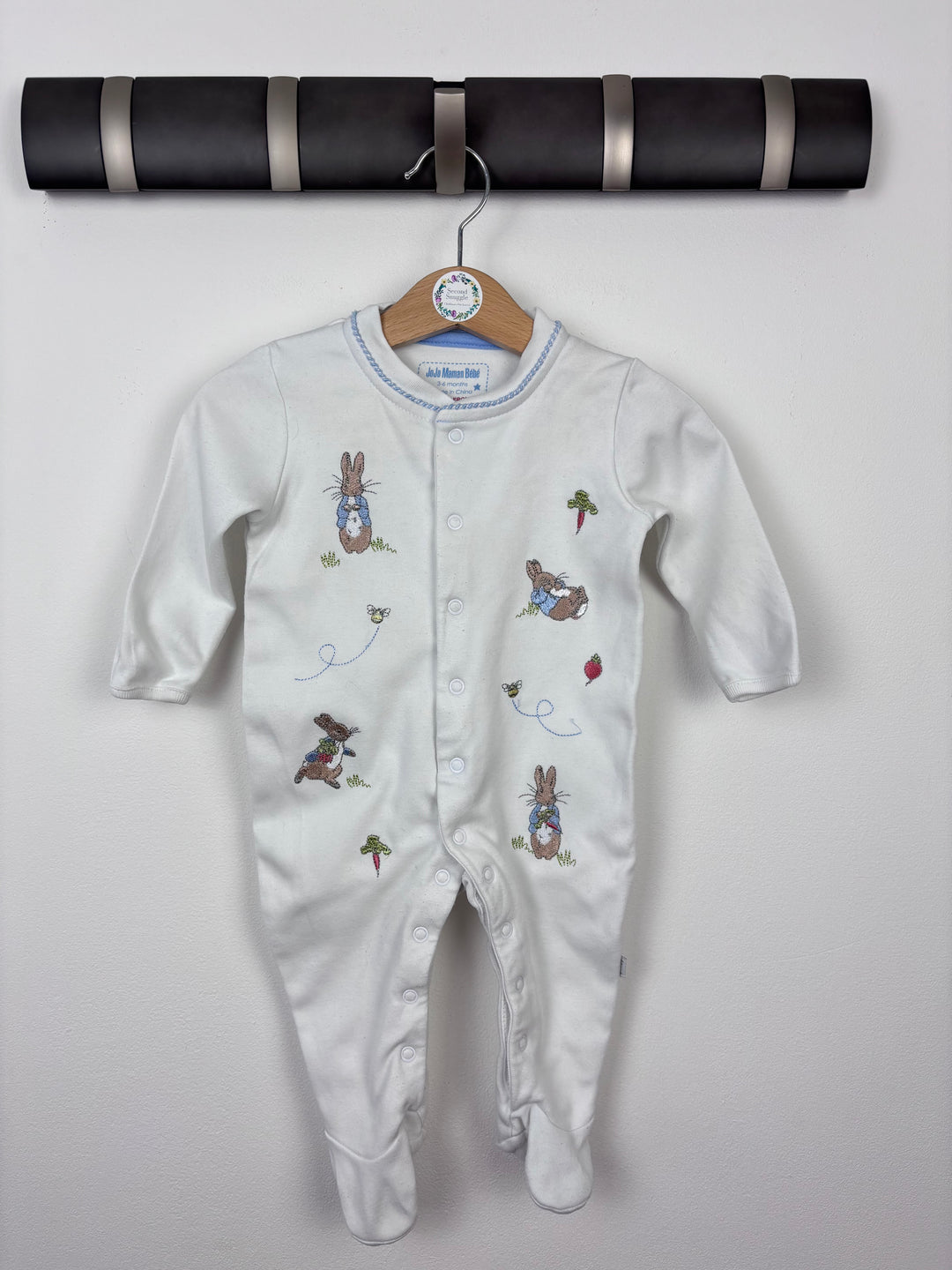 JoJo Maman Bebe Peter Rabbit Sleepsuit 3-6 Months-Sleepsuits-Second Snuggle Preloved