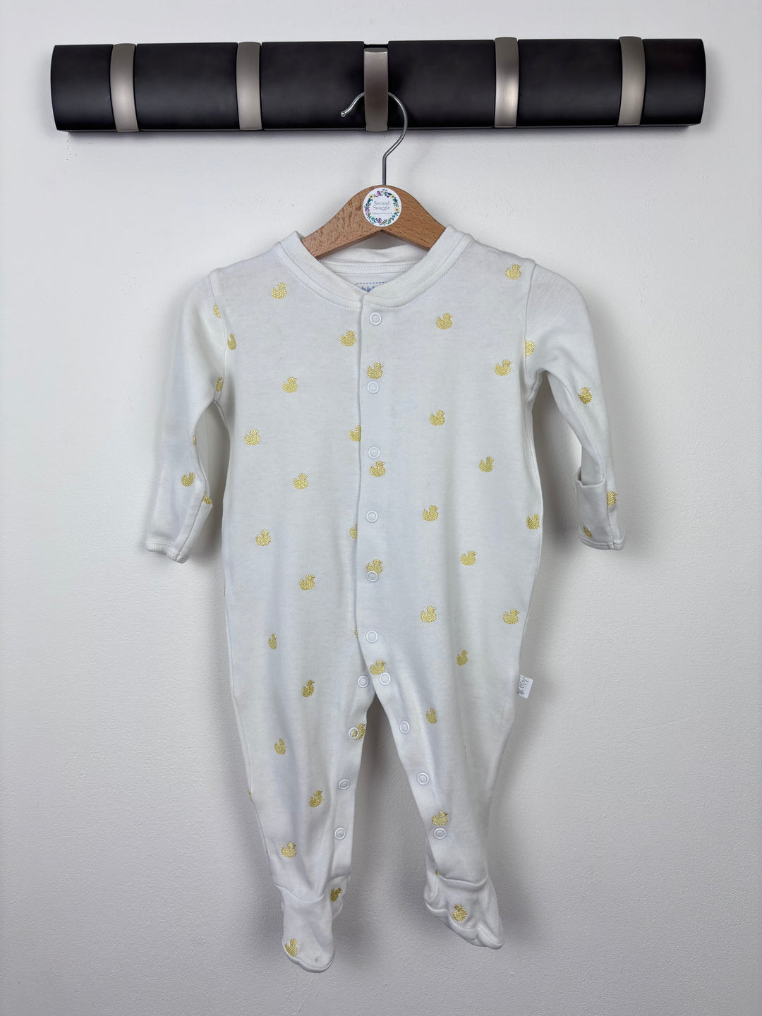 JoJo Maman Bebe Duck Sleepsuit 3-6 Months-Sleepsuits-Second Snuggle Preloved