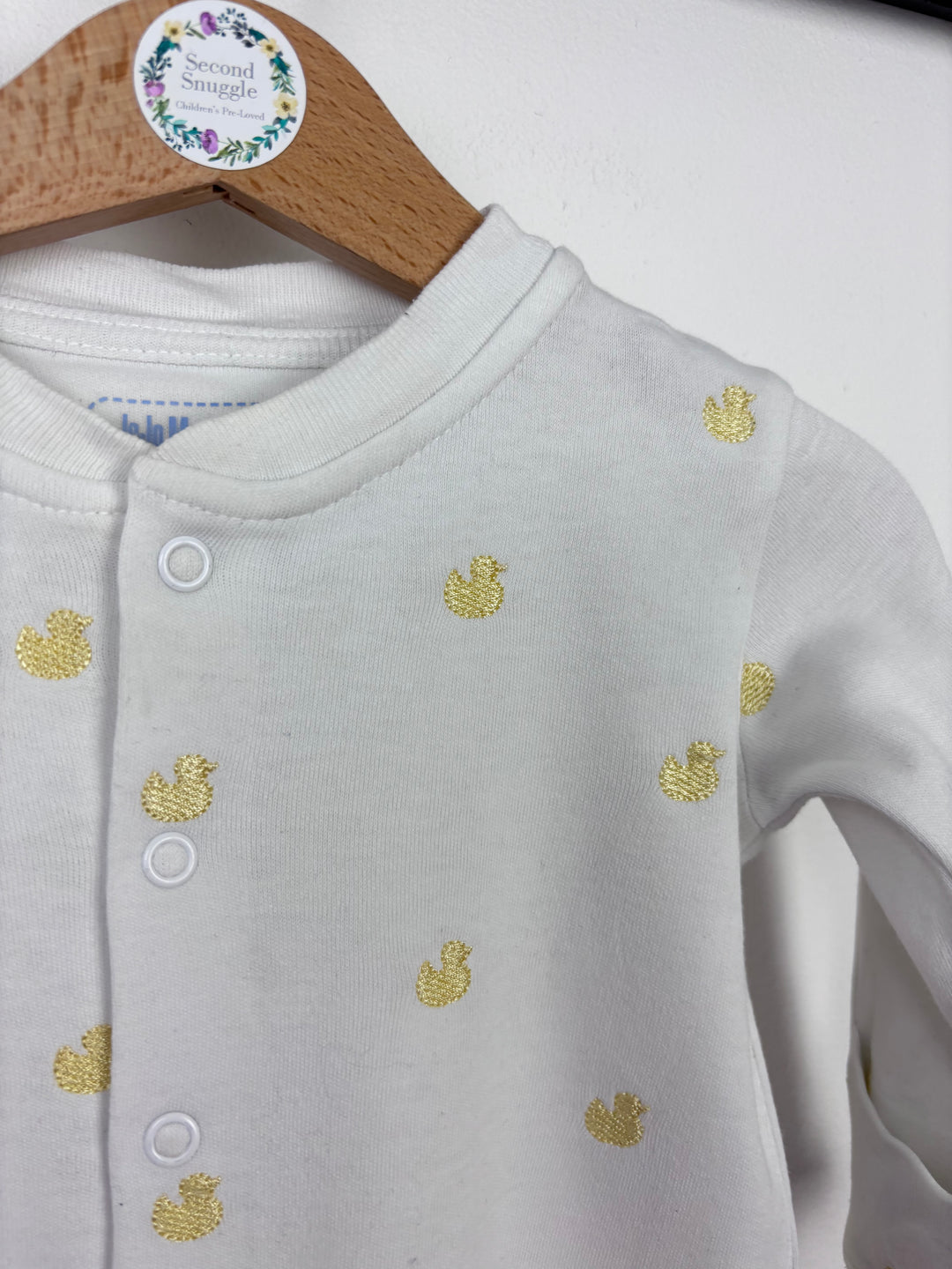 JoJo Maman Bebe Duck Sleepsuit 3-6 Months-Sleepsuits-Second Snuggle Preloved