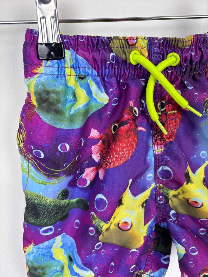 Next Purple Print Swim Shorts 3-4 Years-Shorts-Second Snuggle Preloved