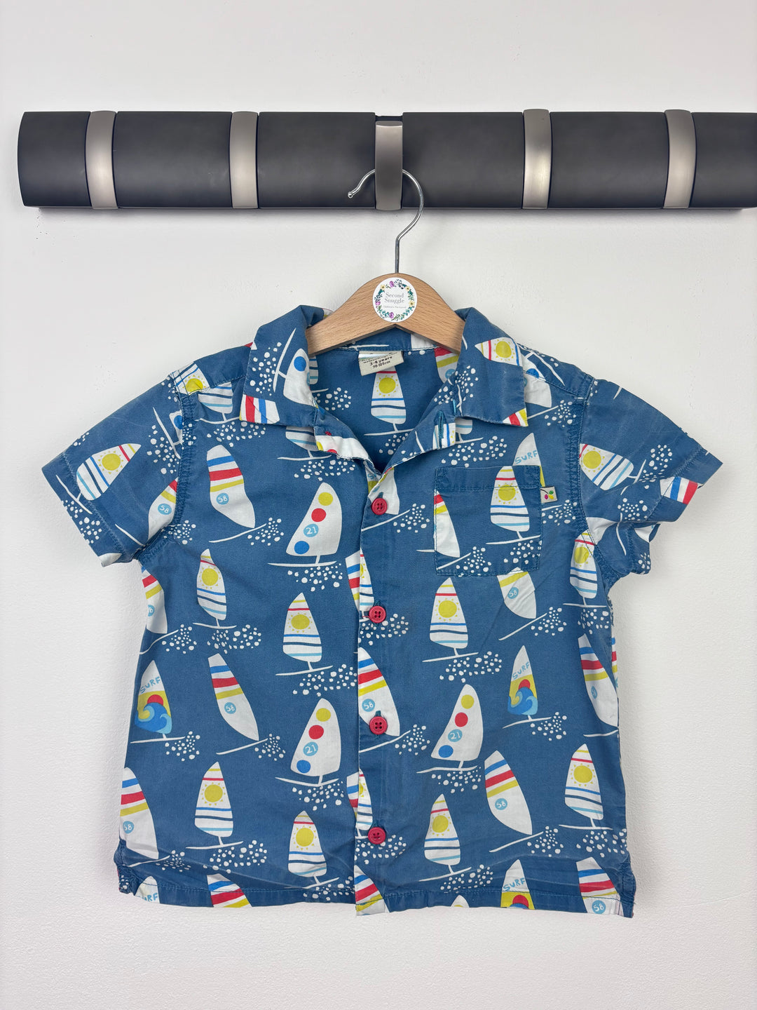 Frugi Boats Shirt 3-4 Years-Shirts-Second Snuggle Preloved