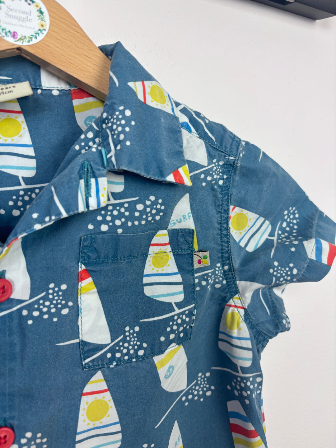 Frugi Boats Shirt 3-4 Years-Shirts-Second Snuggle Preloved