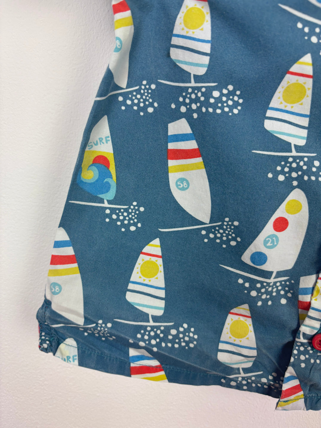 Frugi Boats Shirt 3-4 Years-Shirts-Second Snuggle Preloved