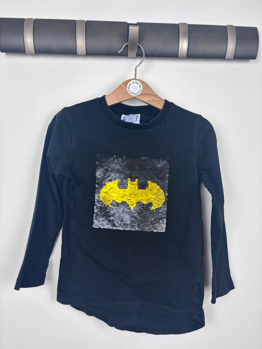 Next Sequin Batman/ Superman Top 3-4 Years-Tops-Second Snuggle Preloved