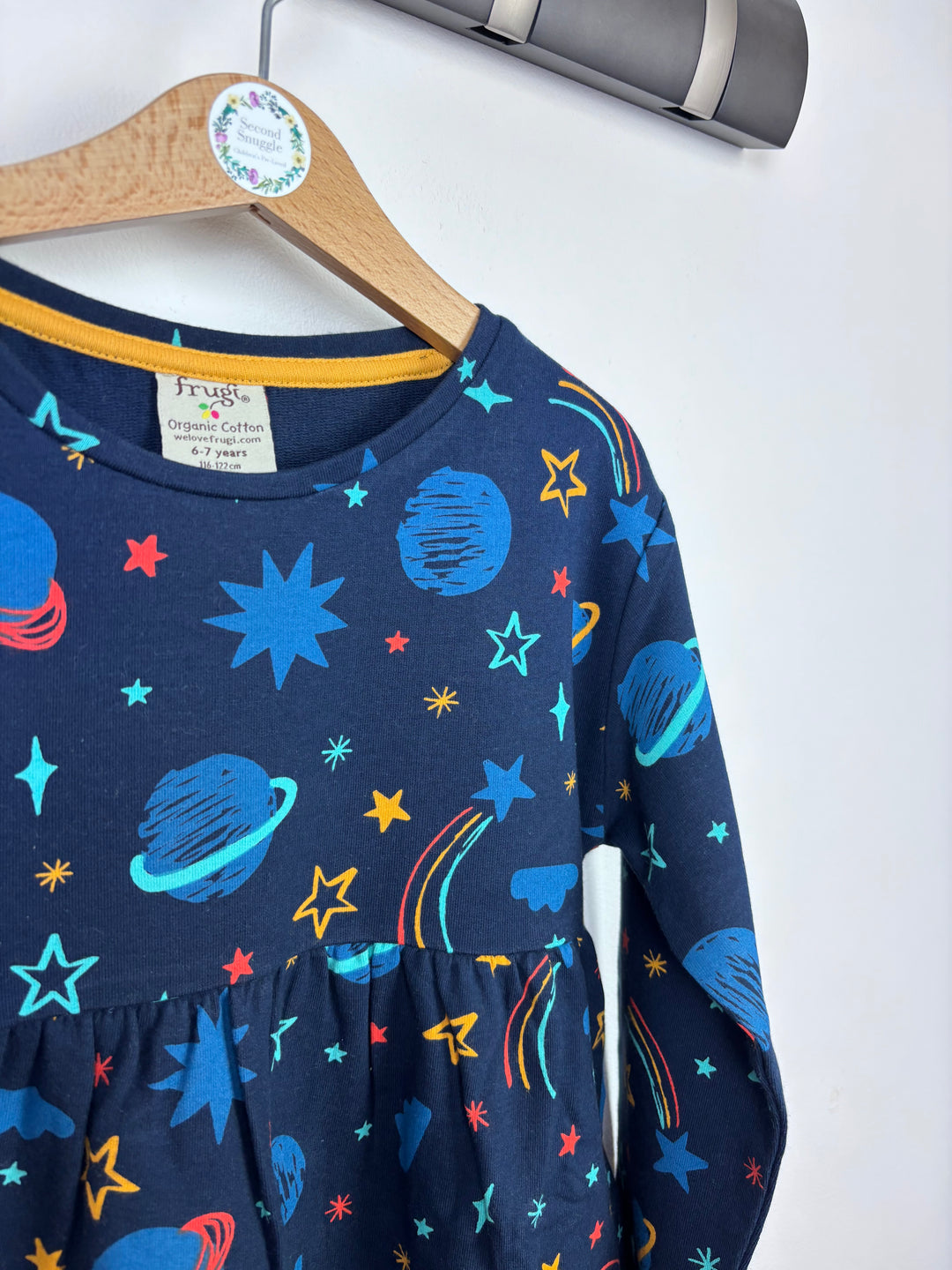 Frugi Space Dress 6-7 Years-Dresses-Second Snuggle Preloved