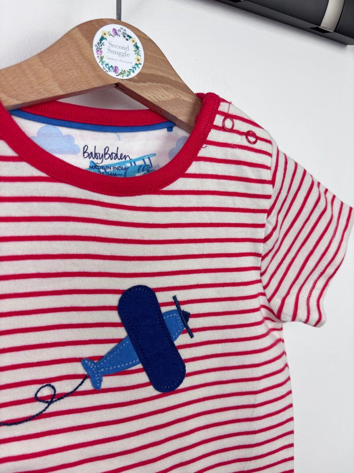 Baby Boden Aeroplane Romper 18-24 Months-Rompers-Second Snuggle Preloved