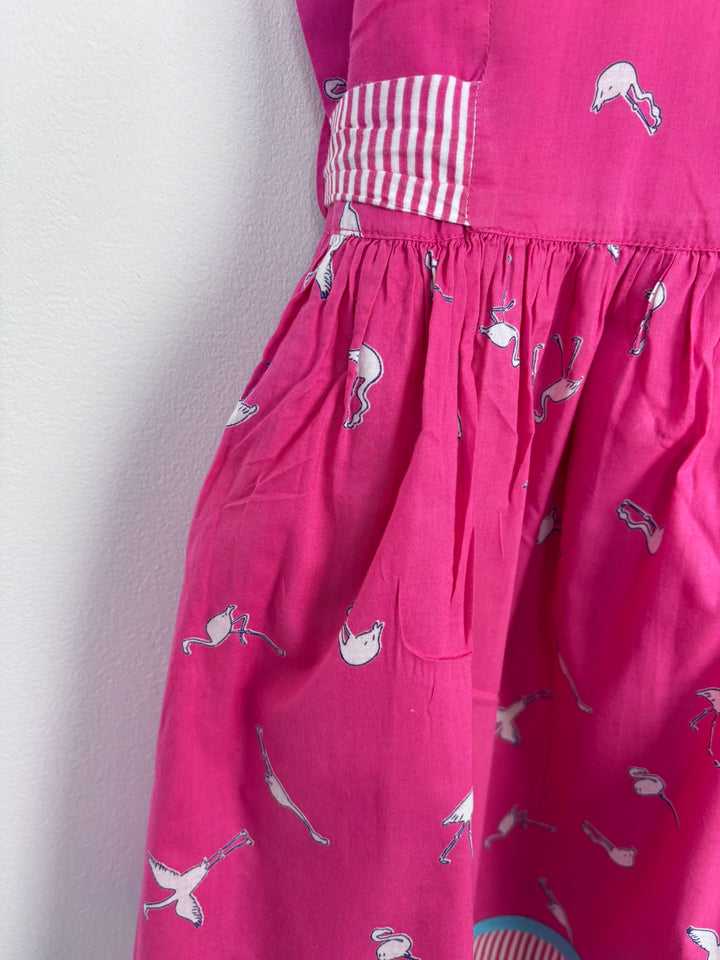 John Lewis Pink Flamingo Dress 5 Years-Dresses-Second Snuggle Preloved