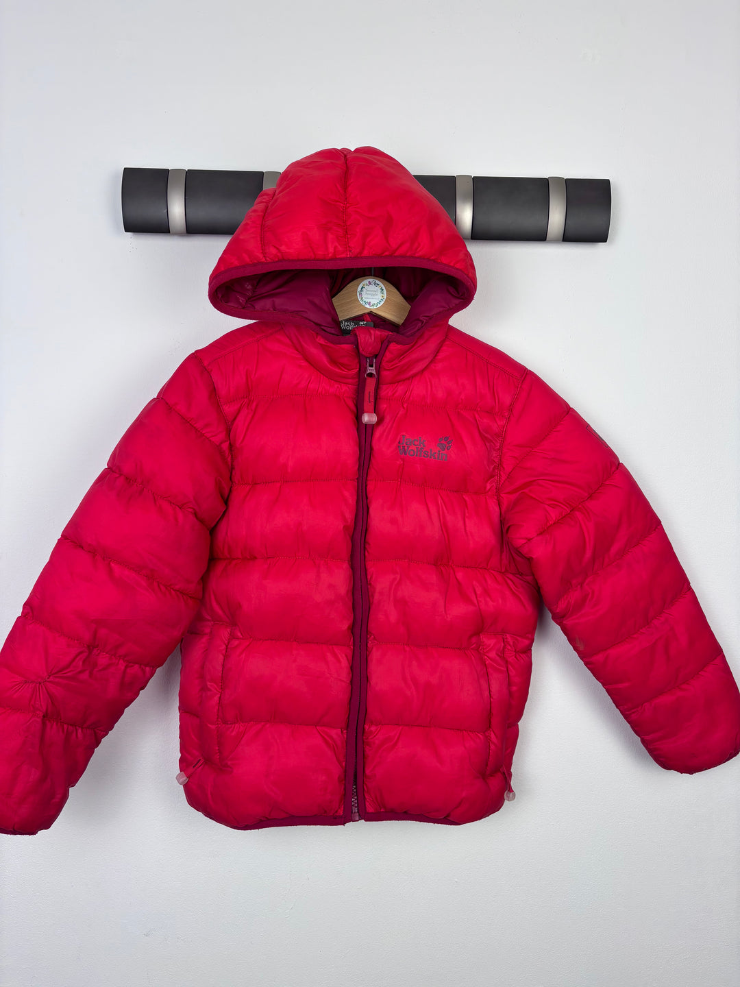 Jack Wolfskin Red Puffer Coat 128 (7-8 Years) - PLAY-Coats-Second Snuggle Preloved