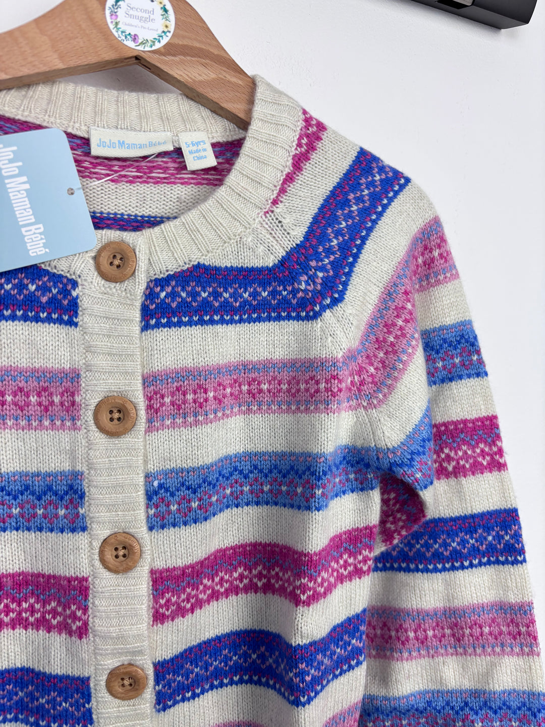 JoJo Maman Bebe Stripe Cardigan 5-6 Years-Cardigans-Second Snuggle Preloved