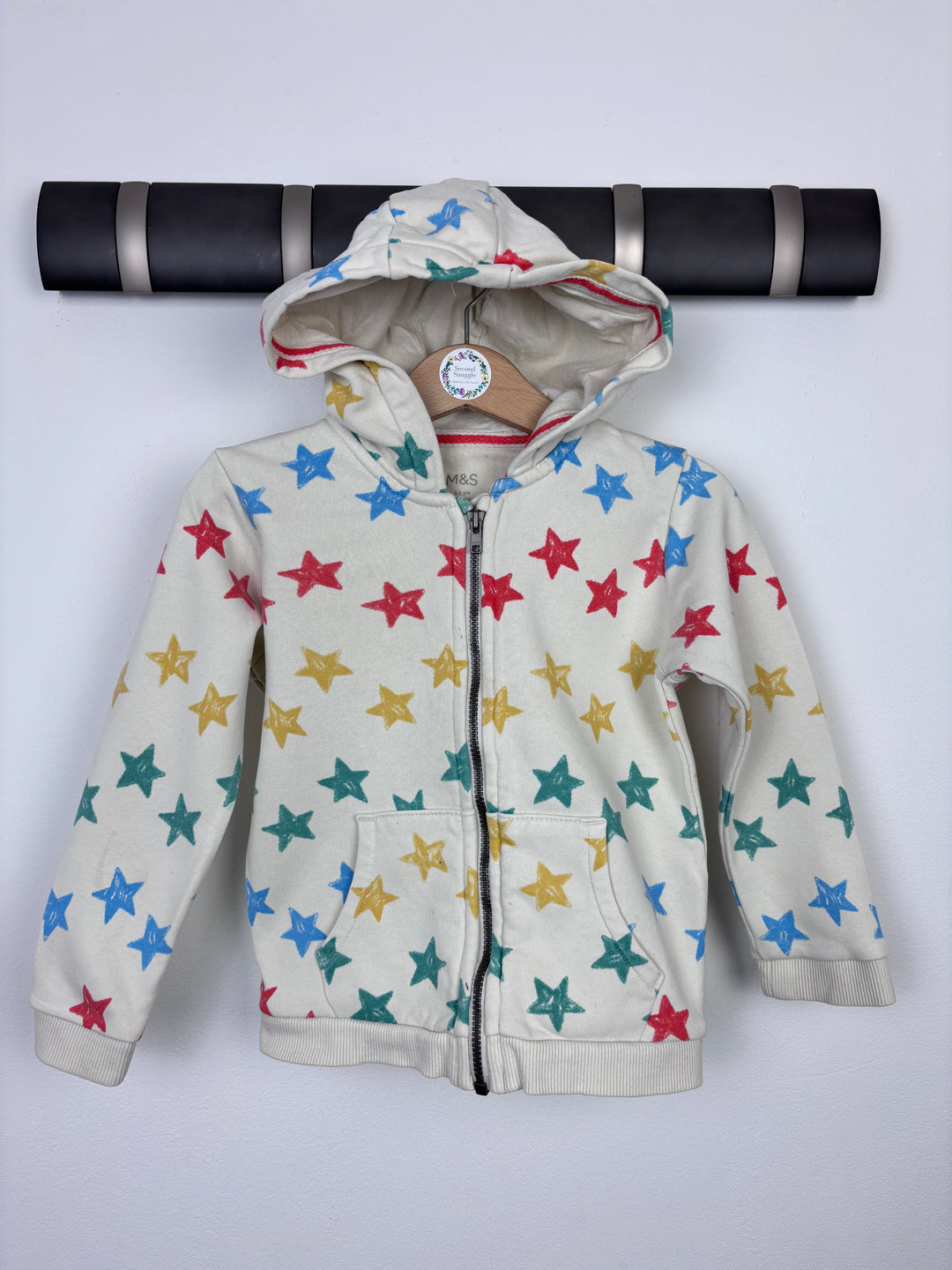 M&S Star Zip Hoodie 2-3 Years-Hoodies-Second Snuggle Preloved