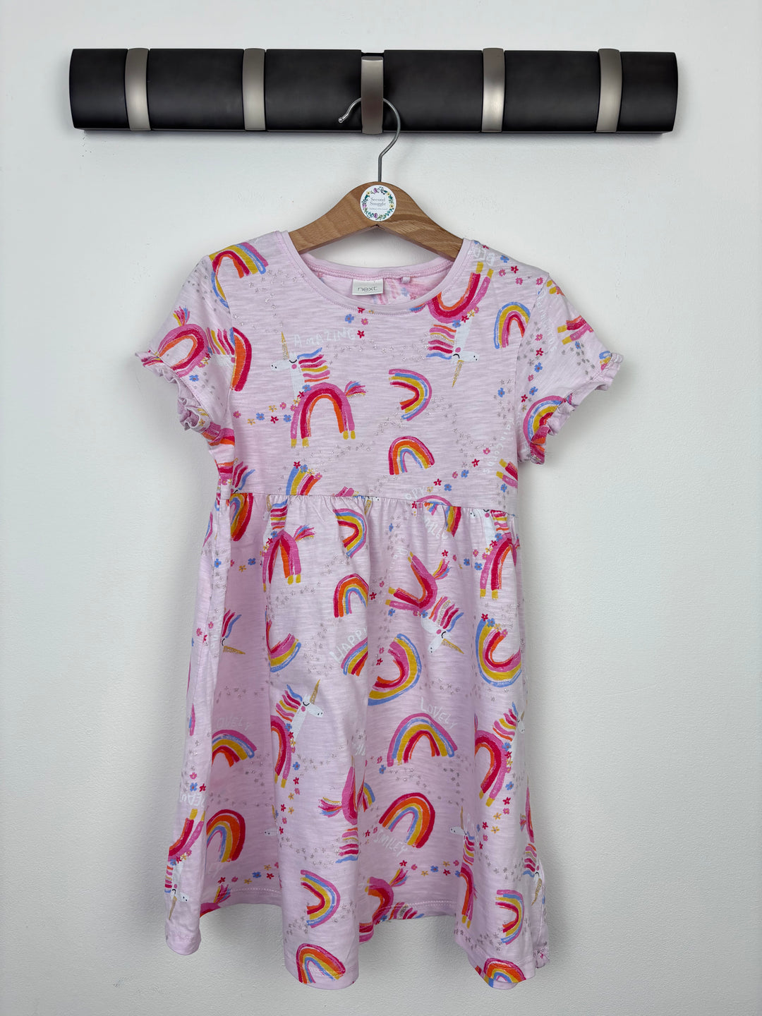 Next Pink Unicorn Dress 6-7 Years-Dresses-Second Snuggle Preloved