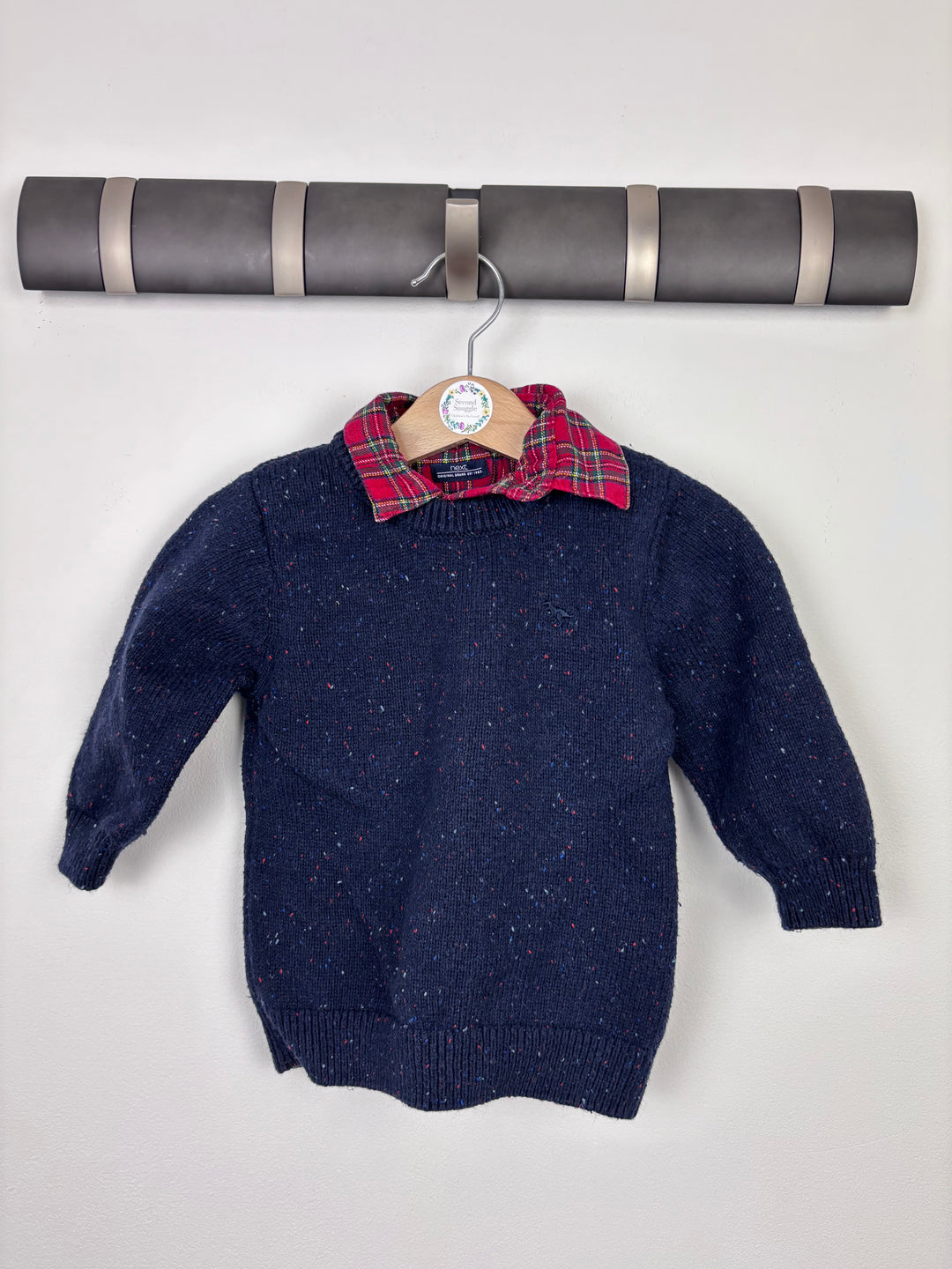 Next Jumper With Shirt Collar 12-18 Months-Jumpers-Second Snuggle Preloved