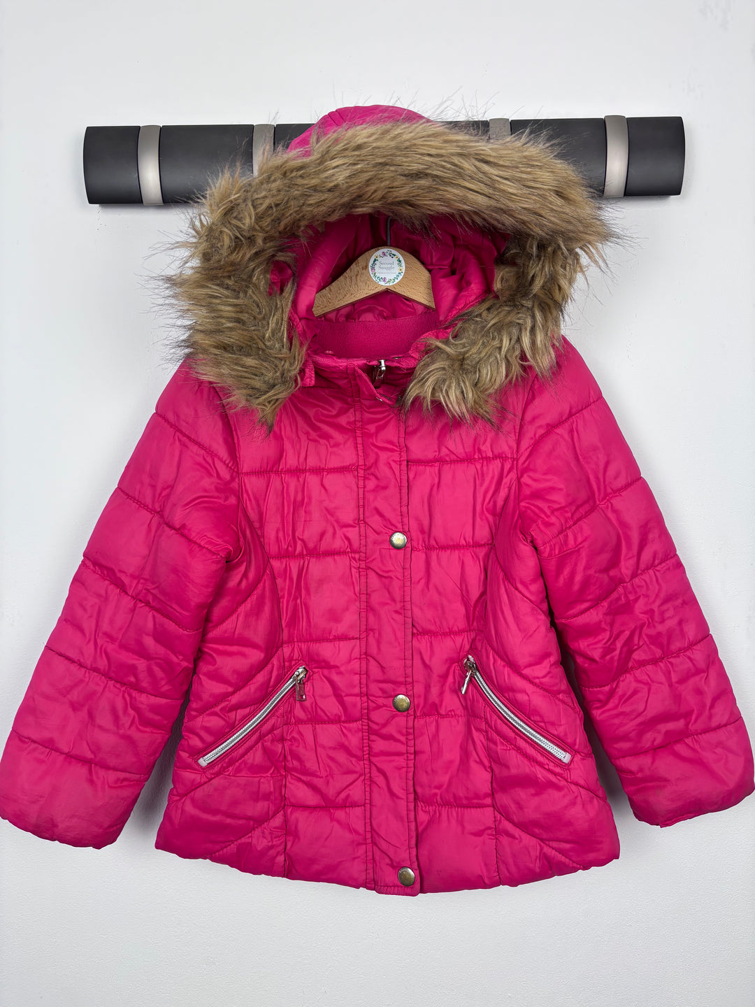 Zara Pink Coat 6 Years-Coats-Second Snuggle Preloved