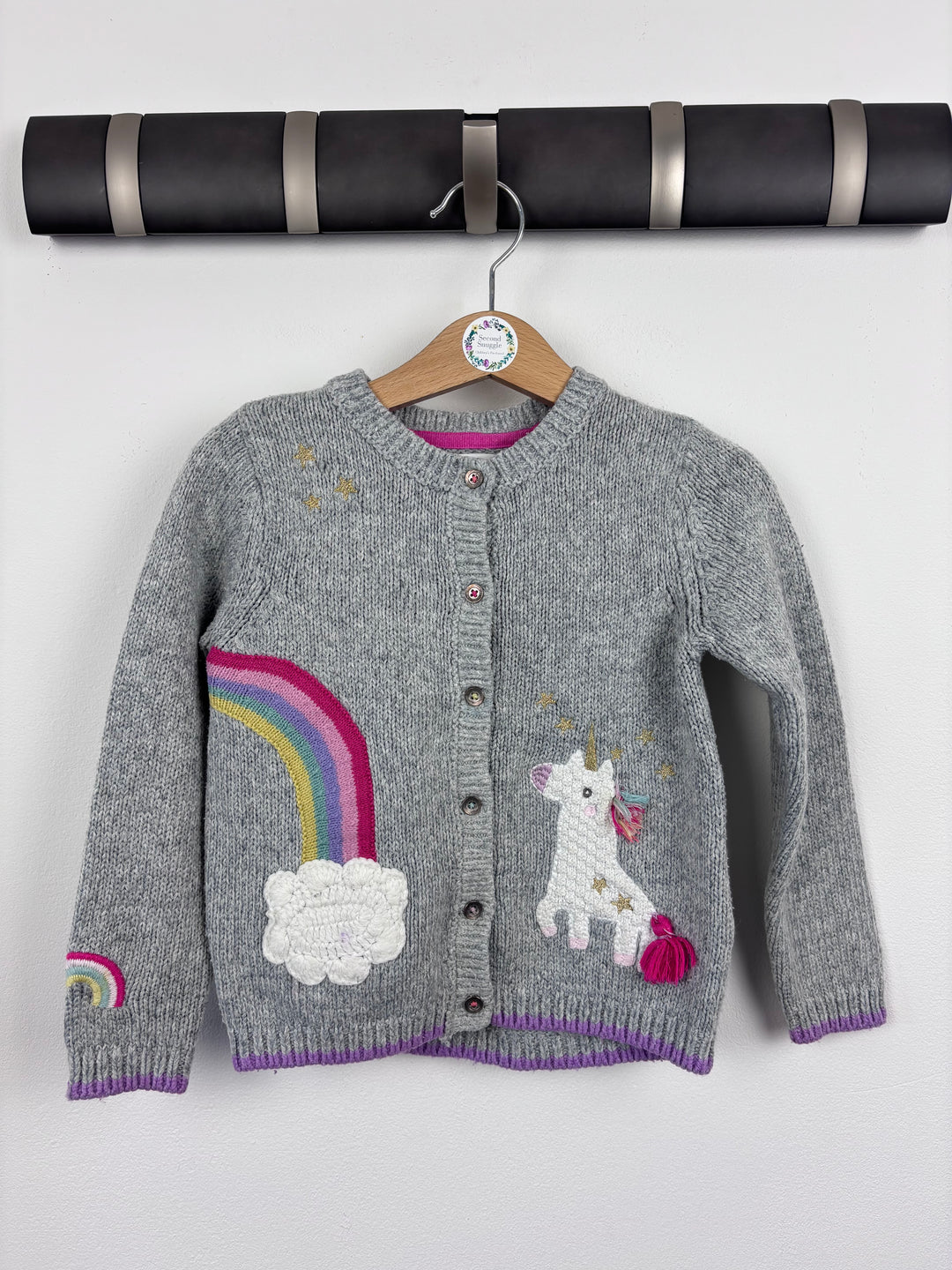 Next Grey Unicorn Cardigan 3-4 Years-Cardigans-Second Snuggle Preloved