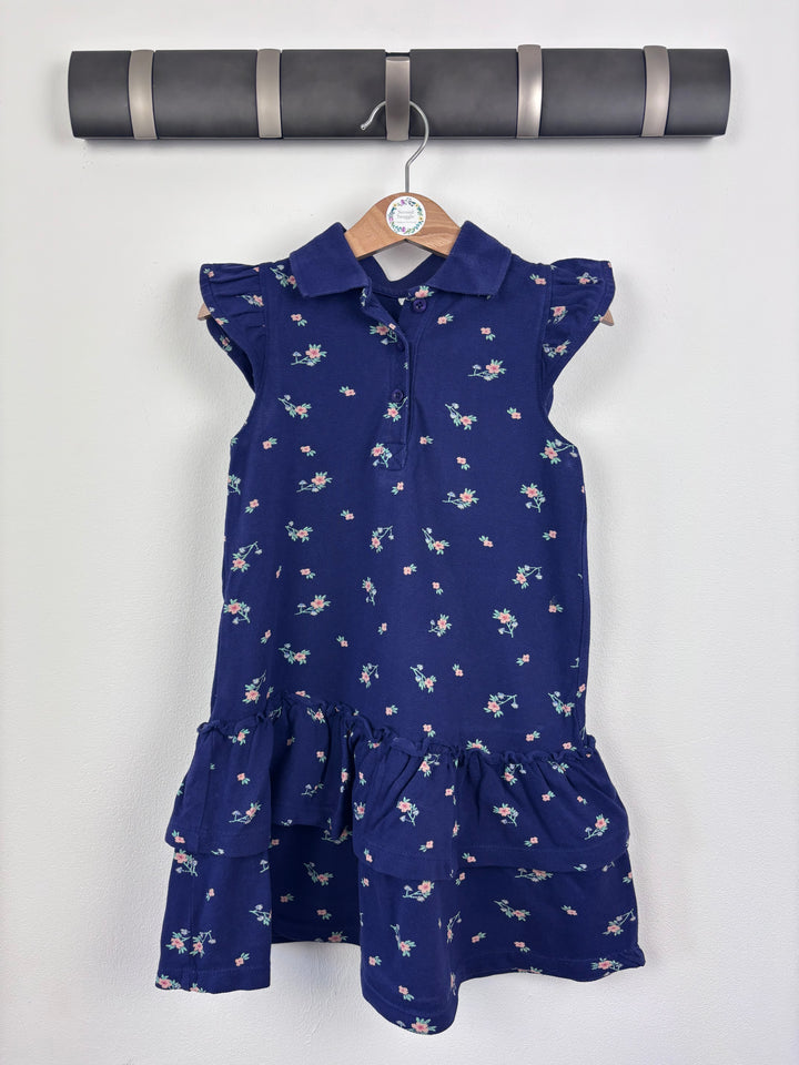 Next Navy Floral Dress 3-4 Years-Dresses-Second Snuggle Preloved