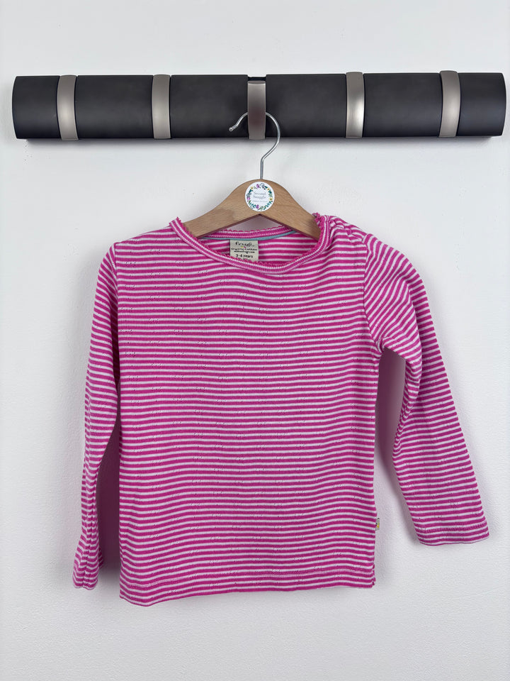 Frugi Pink Long Sleeved Top 3-4 Years-Tops-Second Snuggle Preloved