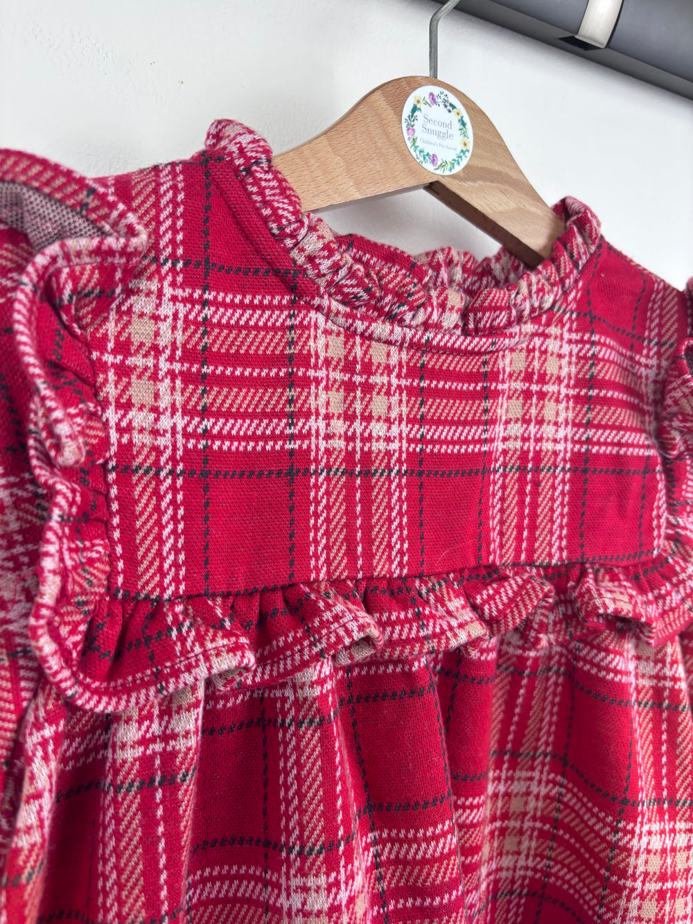 Next Red Checkered Dress 3-4 Years-Dresses-Second Snuggle Preloved