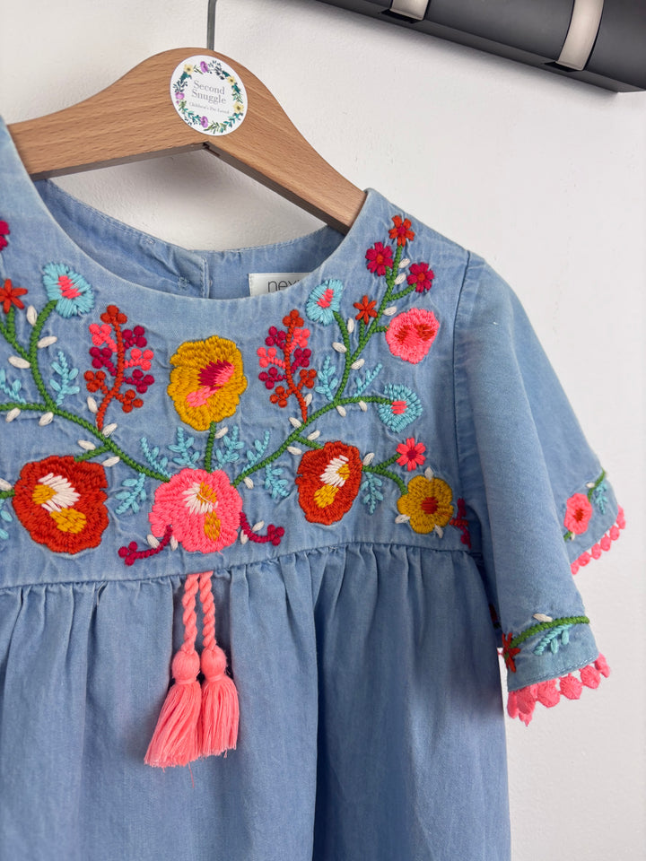 Next Denim Dress 3-4 Years-Dresses-Second Snuggle Preloved