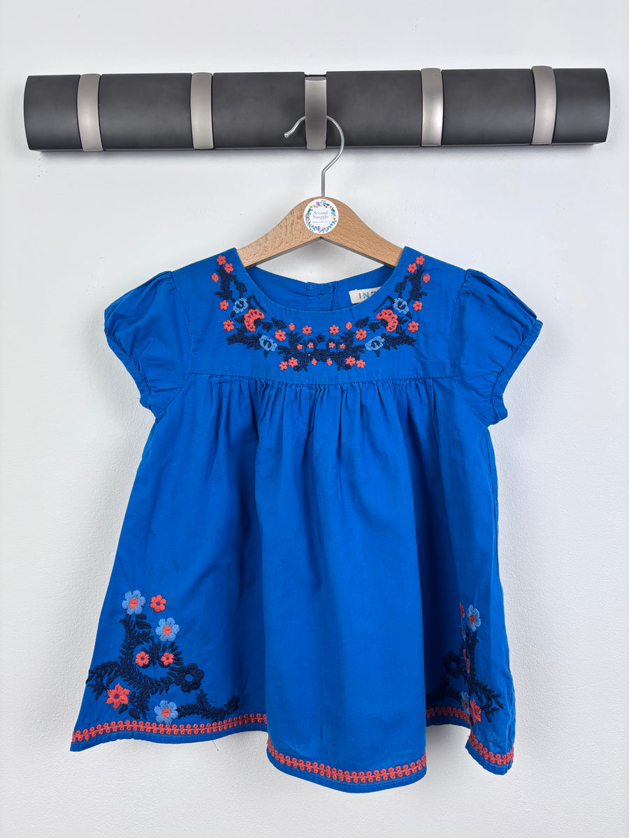 M&S Blue Floral Top 3-4 Years-Tops-Second Snuggle Preloved