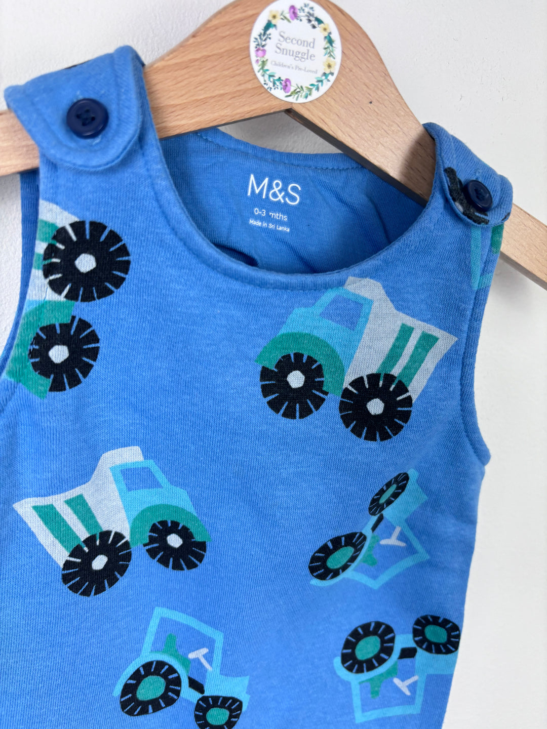 M&S 0-3 Months-Dungarees-Second Snuggle Preloved