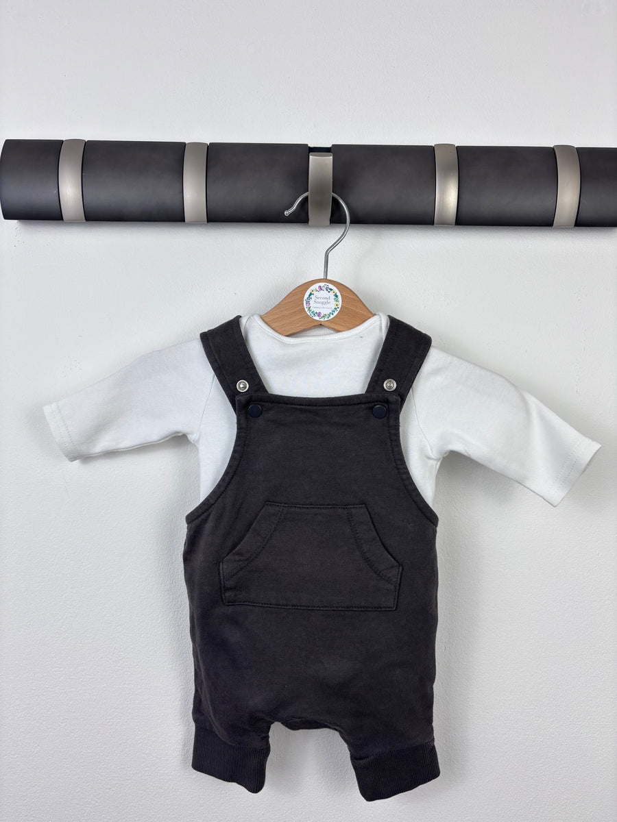 H&M 0-1 Month-Dungarees-Second Snuggle Preloved