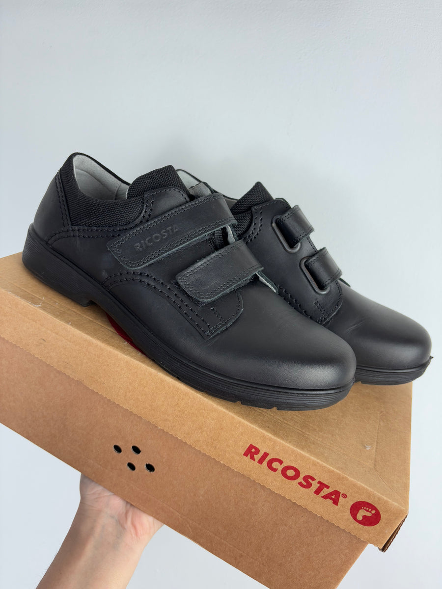 Ricosta William Black Leather Shoe-Shoes-Second Snuggle Preloved