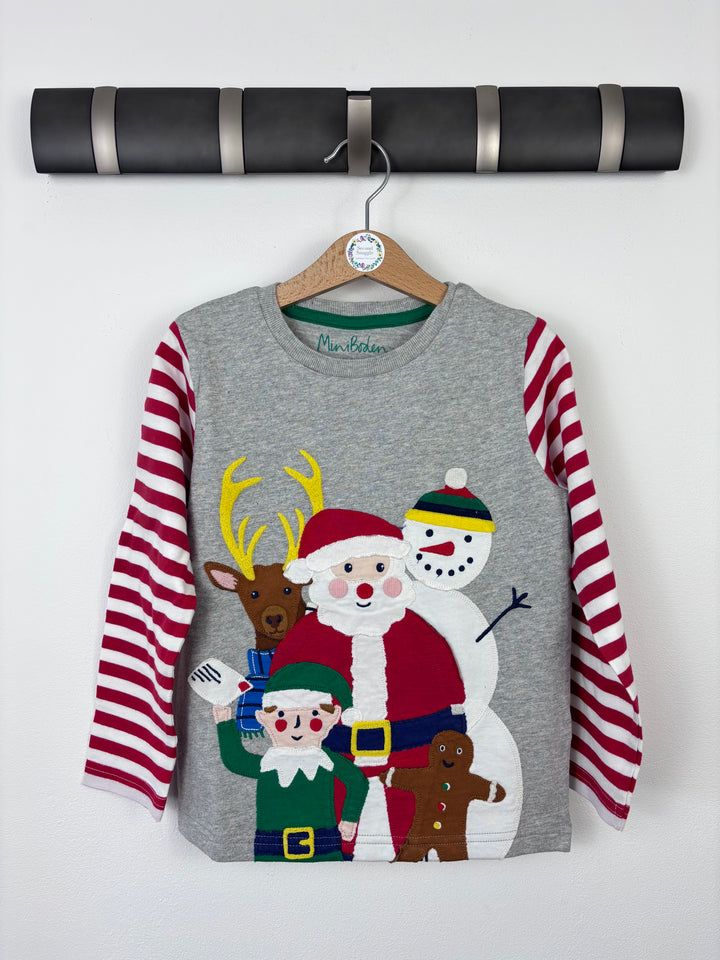 Mini Boden Santa Long Sleeve Top-Tops-Second Snuggle Preloved