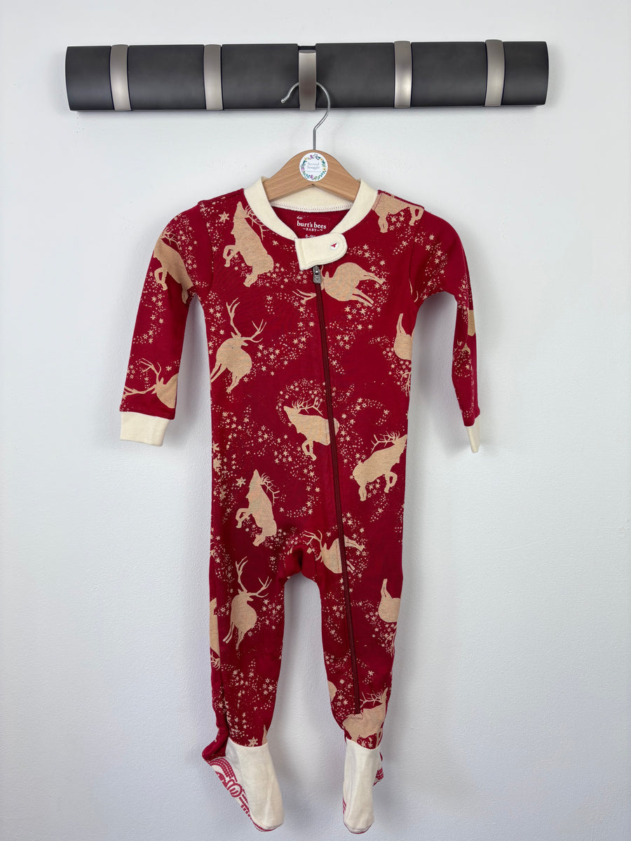 Burt Bees Reindeer Sleepsuit 3-6 Months-Sleepsuits-Second Snuggle Preloved