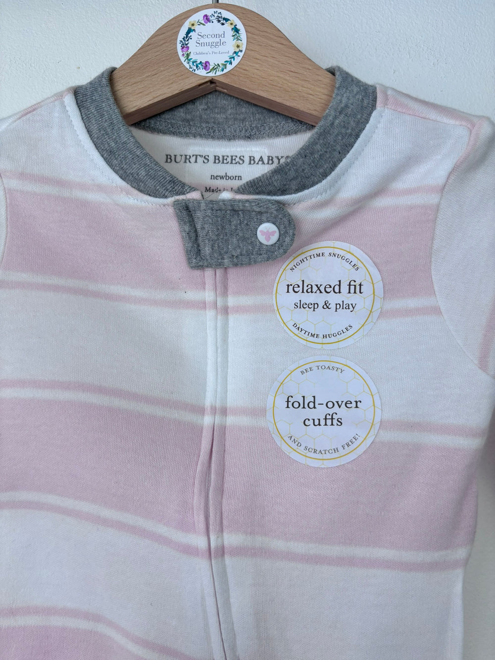 Burt Bees Newborn-Sleepsuits-Second Snuggle Preloved